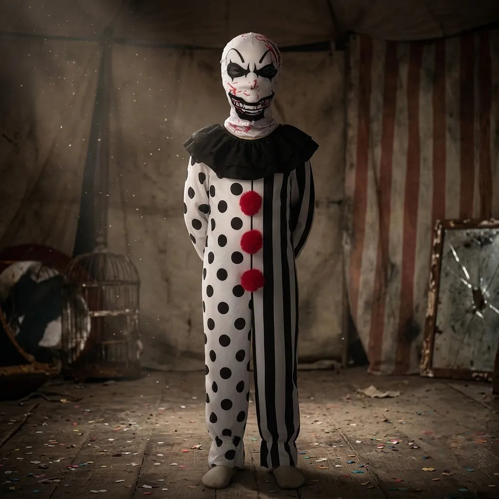Costume de Clown Noir et Blanc Unique