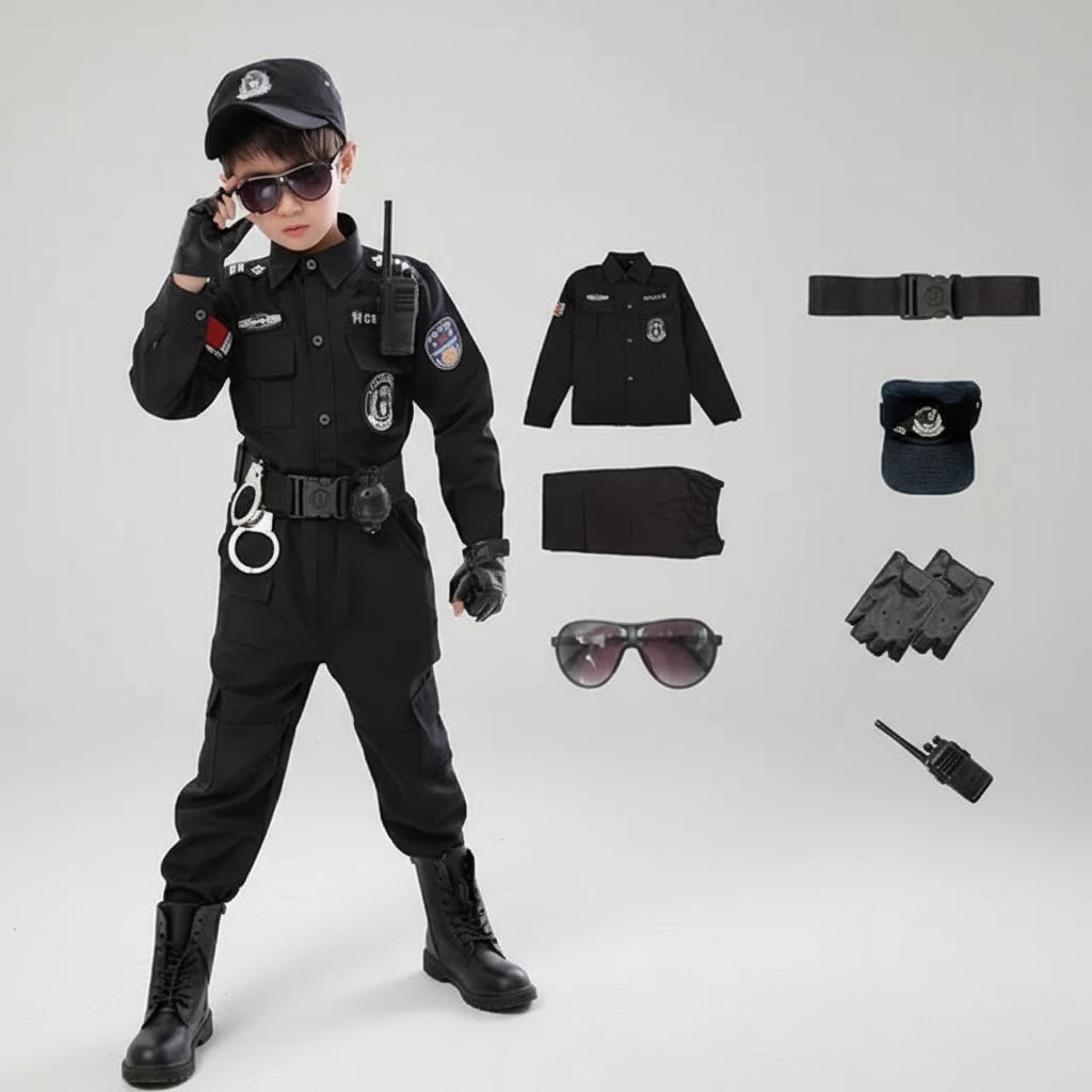 Costume de Policier Enfant à Manches Longues