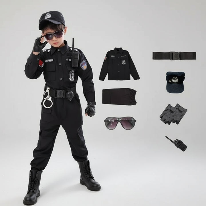 Costume de Policier Enfant à Manches Longues