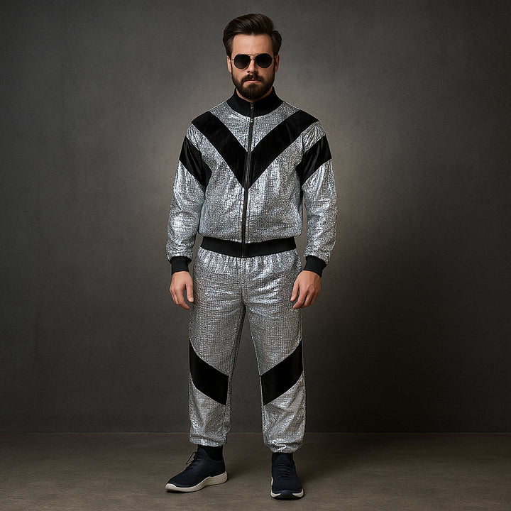 Costume de Sport Disco Argenté