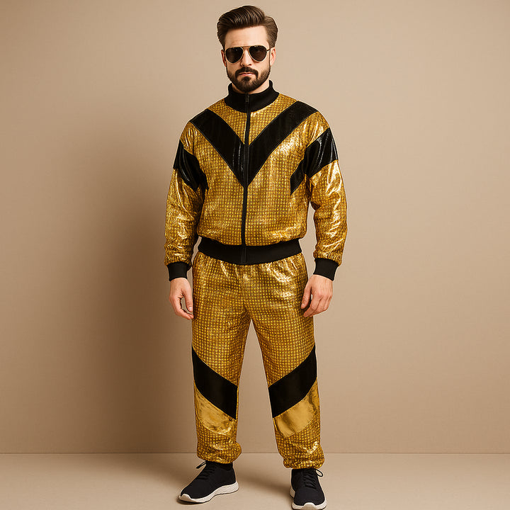 Costume de Sport Disco Doré