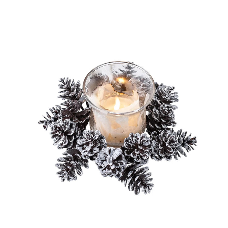 Couronne Bougeoir de Pommes de Pin Design