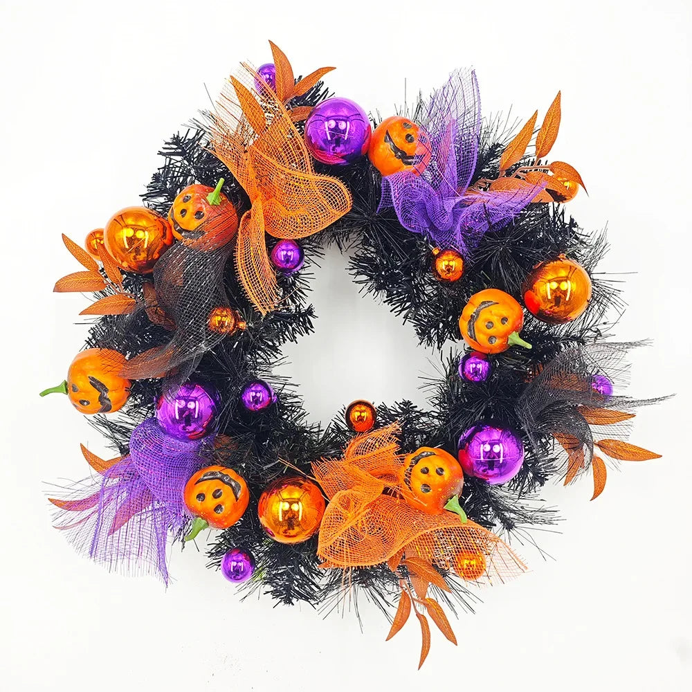 Couronne Citrouilles Orange et Violet Citrouille