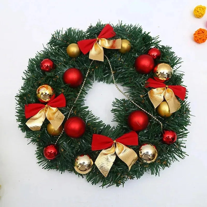 Couronne De Noël Boules Rouges Et Dorées