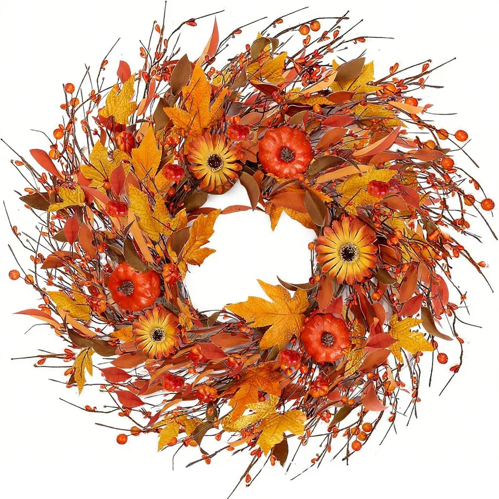 Couronne Halloween Décorative Orange Design