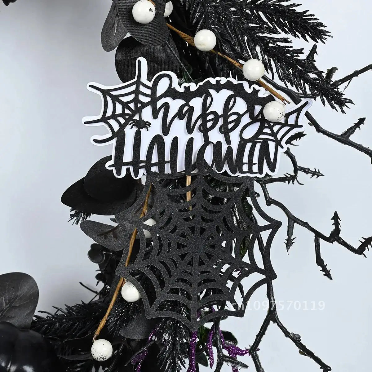 Couronne Halloween Squelette Stylé