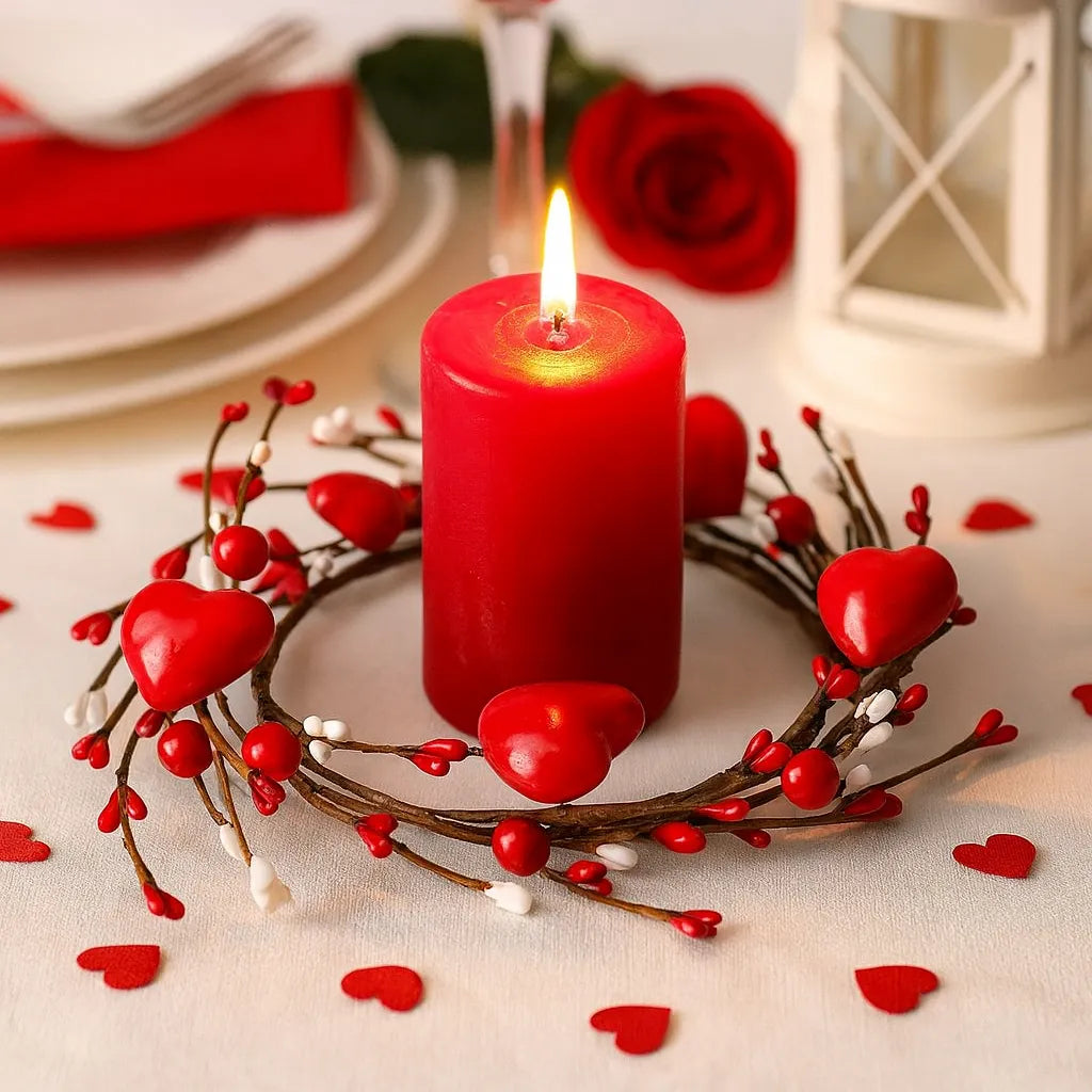 Couronne de Cœurs Bougeoir Saint-Valentin