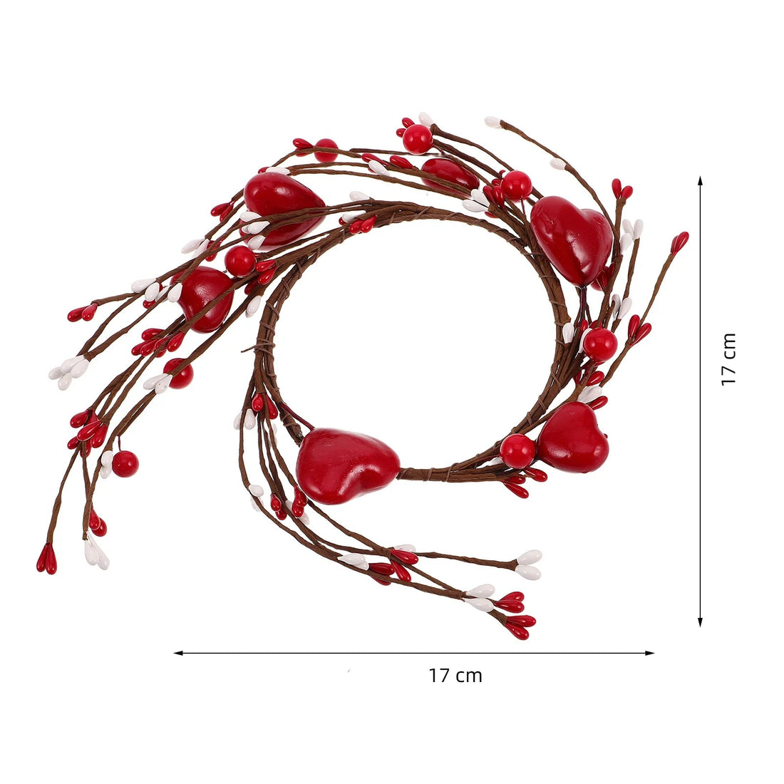 Couronne de Cœurs Bougeoir Saint-Valentin chic