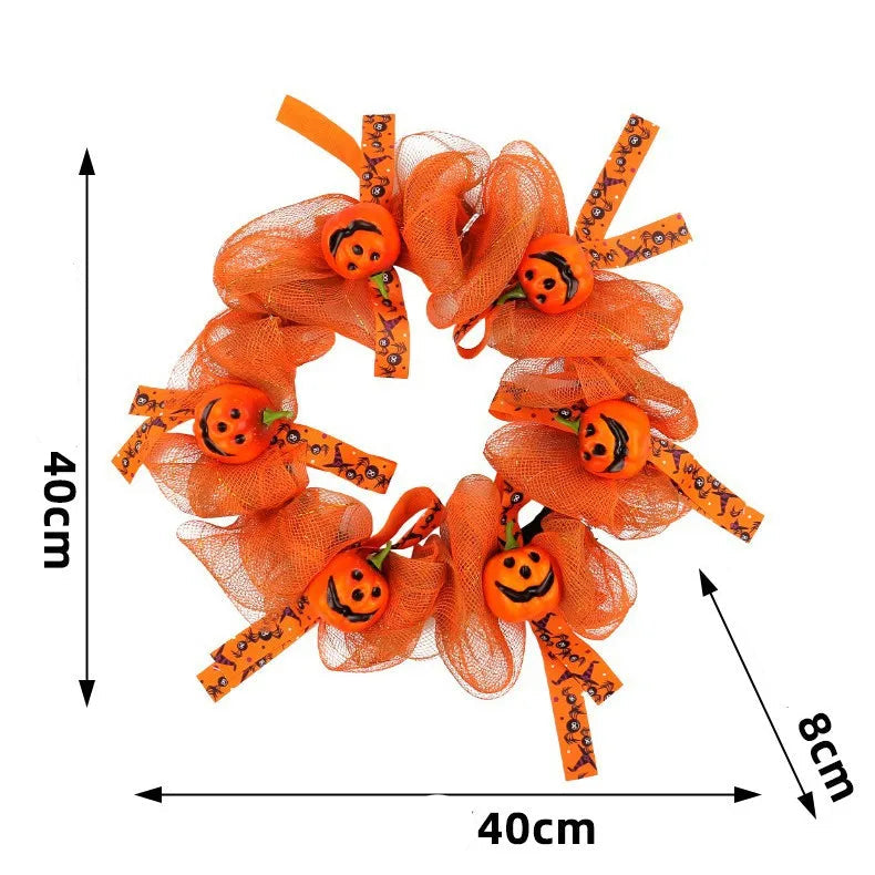 Couronne de Citrouilles Halloween Grand