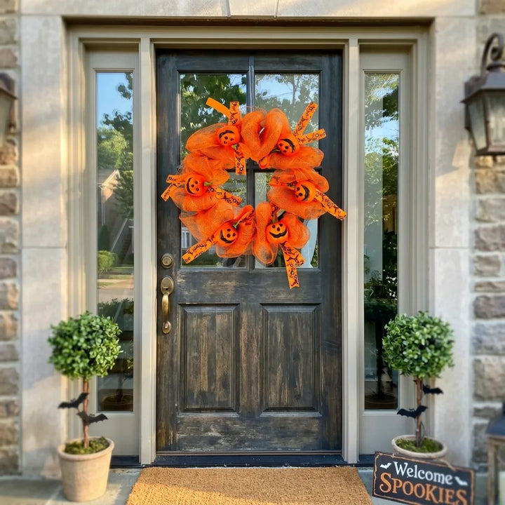Couronne de Citrouilles Halloween Minimaliste