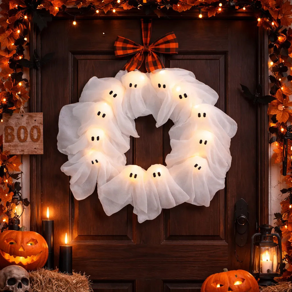 Couronne de Fantômes en Tissu