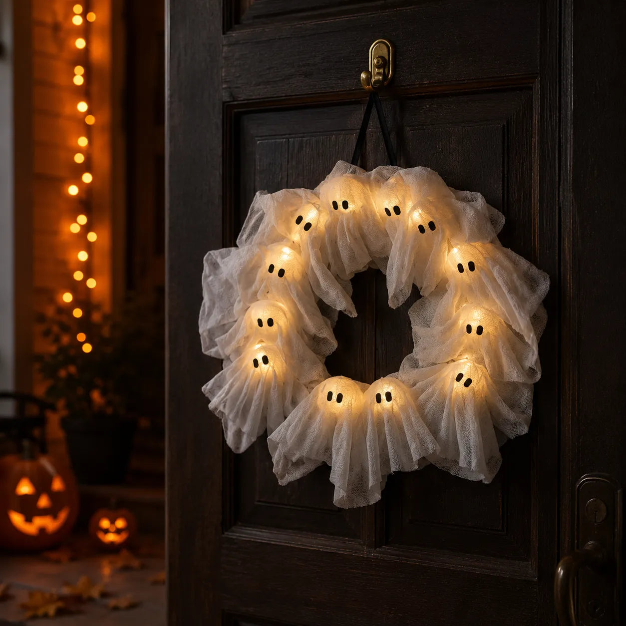Couronne de Fantômes en Tissu doux