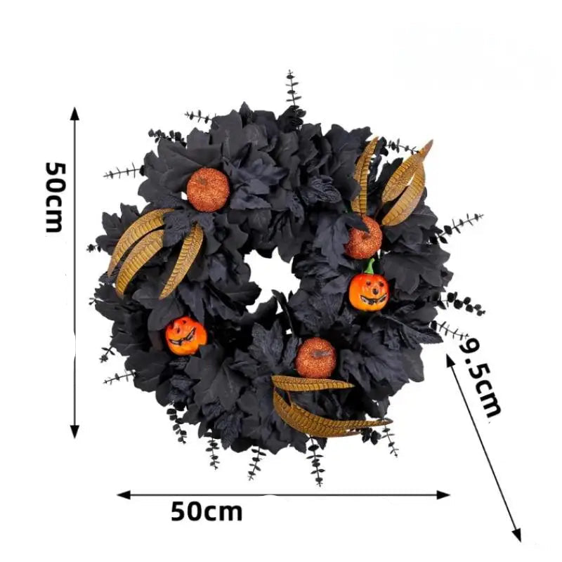 Couronne de Feuilles d’Erable Noires Mesure