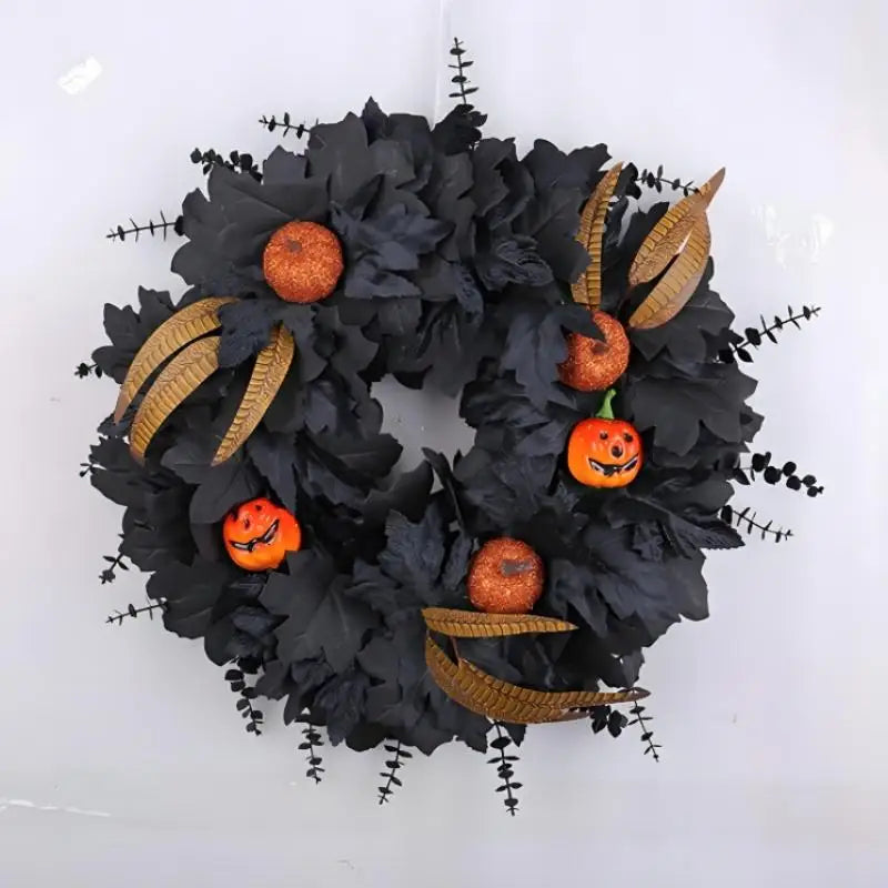 Couronne de Feuilles d’Erable Noires Sobre