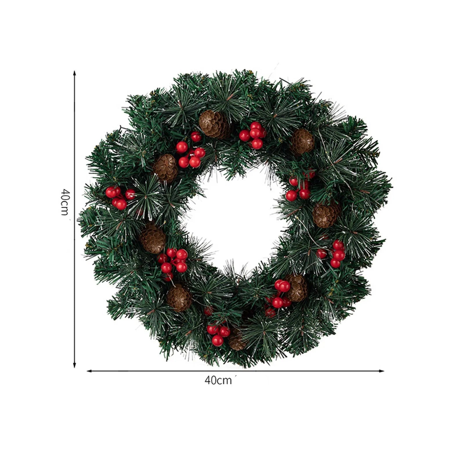 Couronne de Noël Baies Rouges