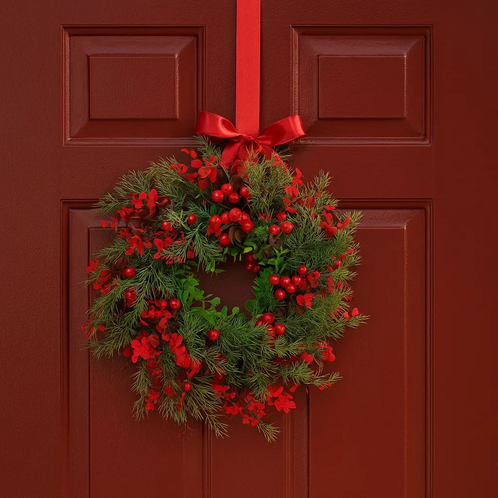 Couronne de Noël Baies Rouges Design