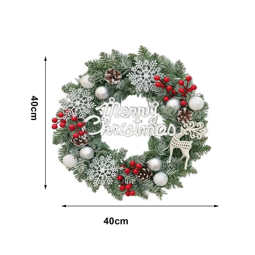 Couronne de Noël Flocons de Neige