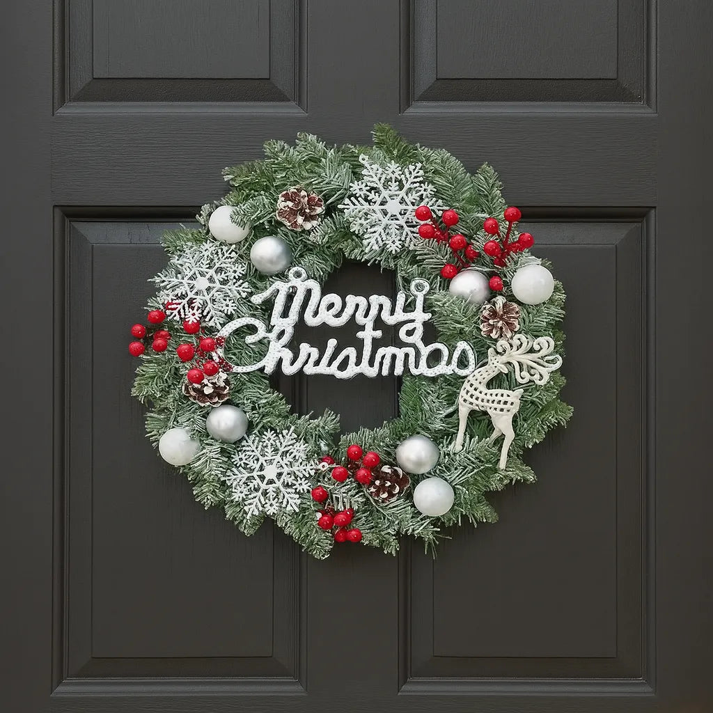 Couronne de Noël Flocons de Neige chic