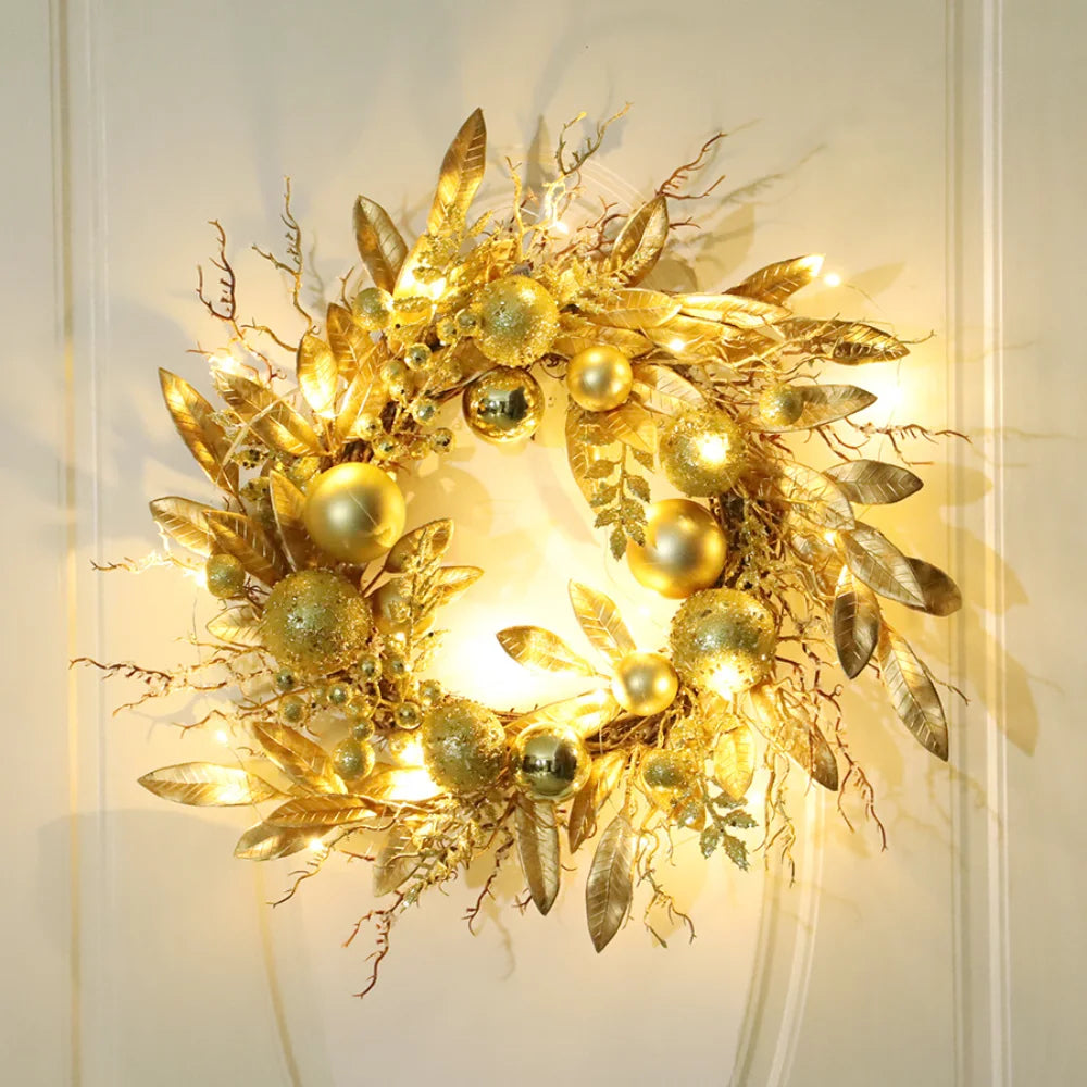 Couronne de Noël Gold