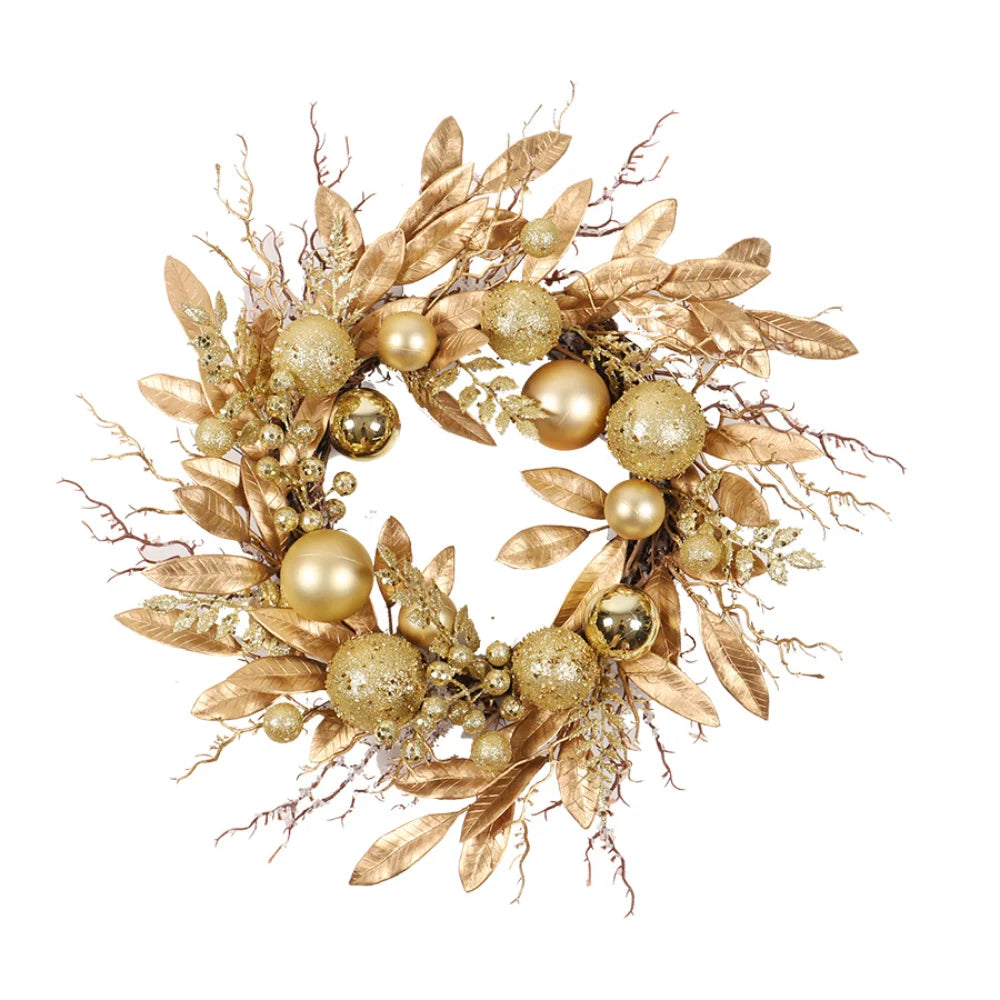 Couronne de Noël Gold Raffiné