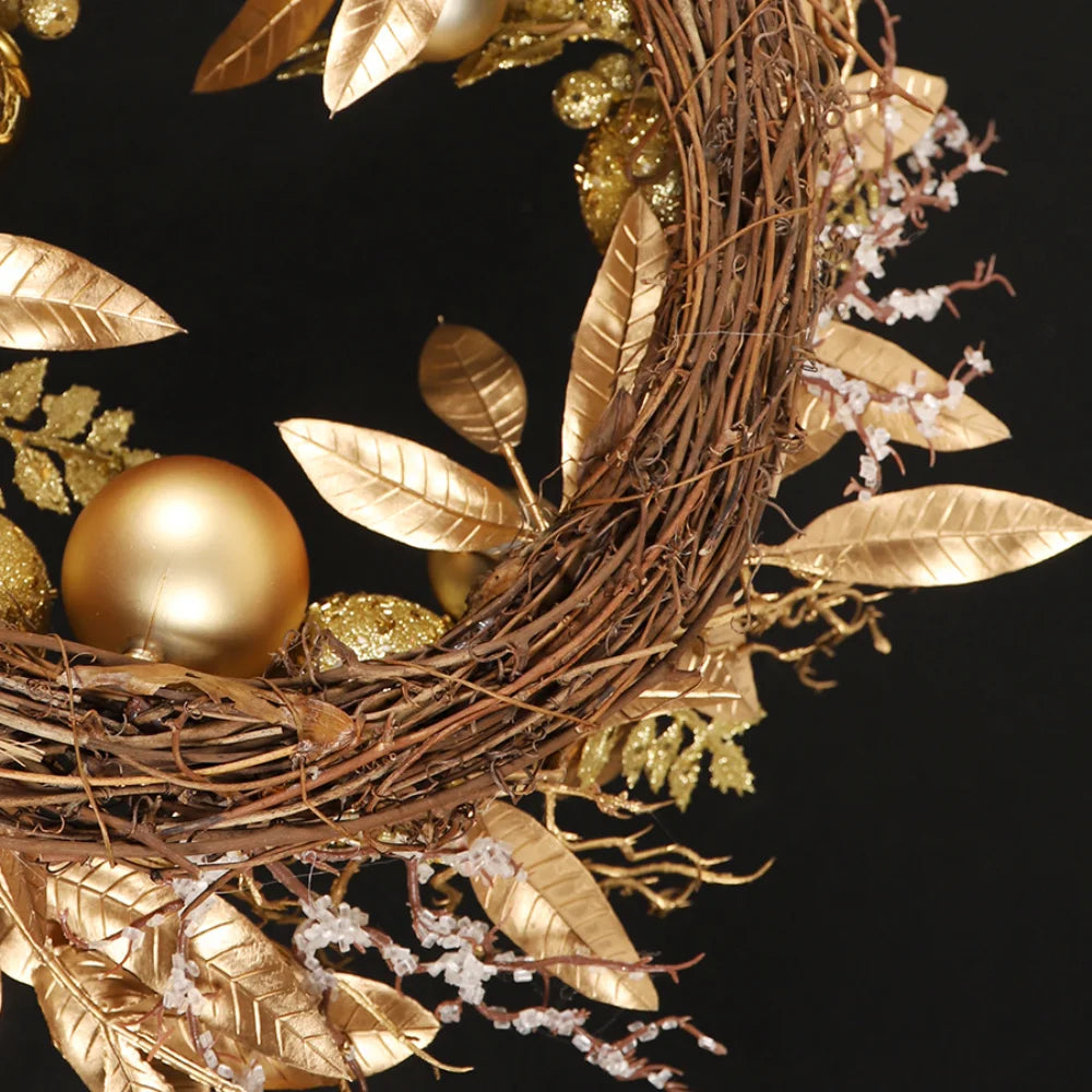 Couronne de Noël Gold Stylé