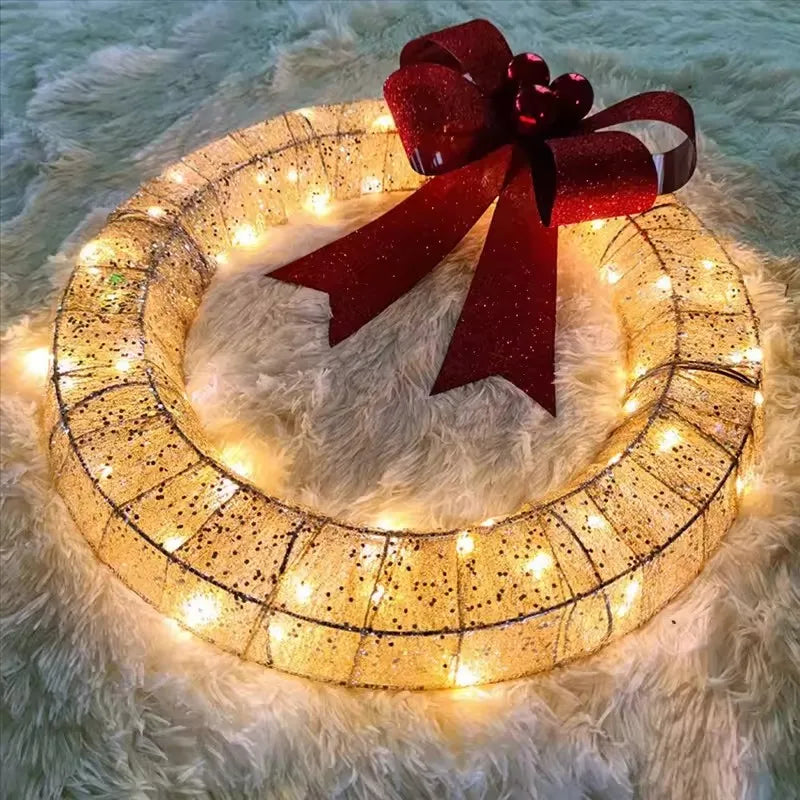 Couronne de Noël Lumineuse Design Brillant