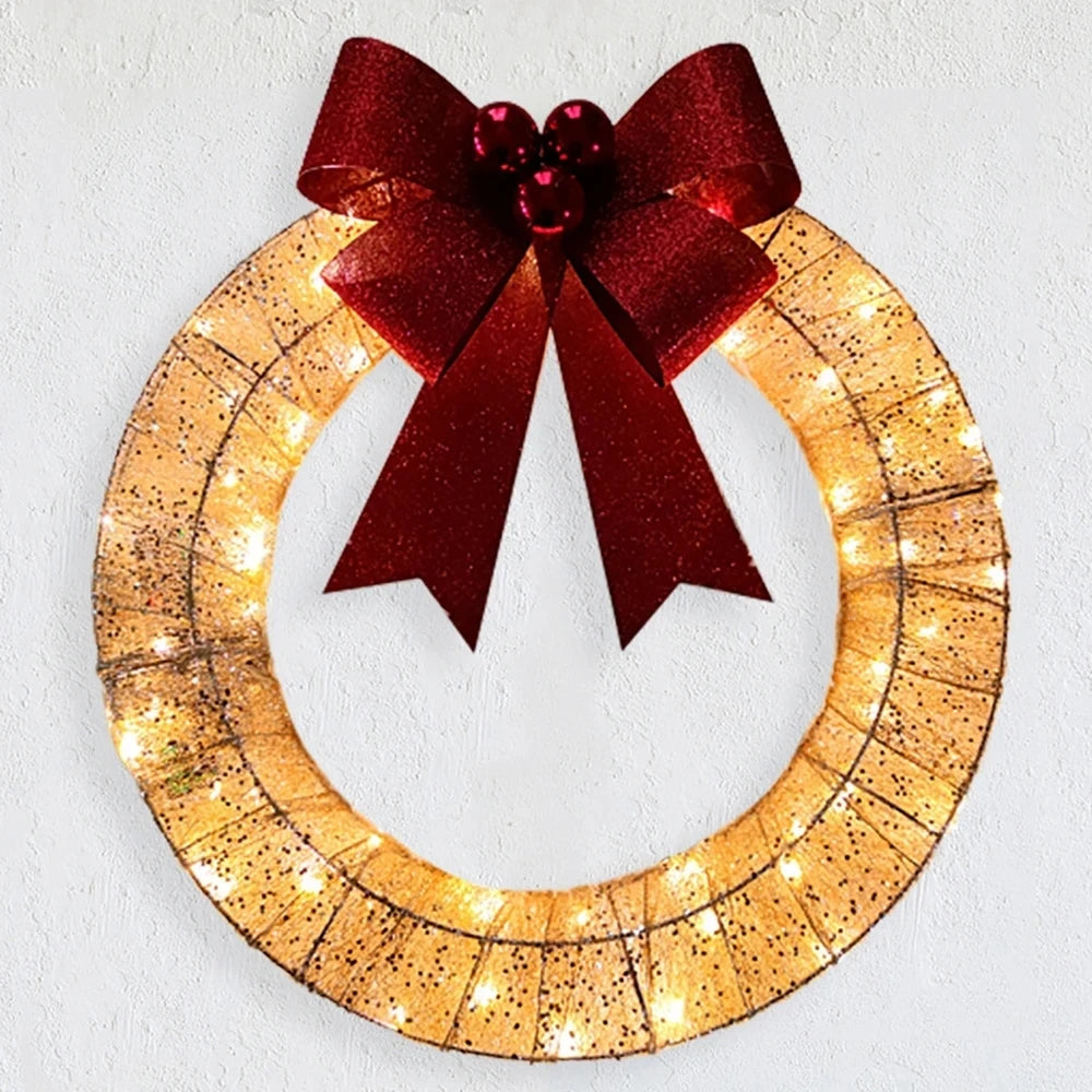 Couronne de Noël Lumineuse Design Minimaliste