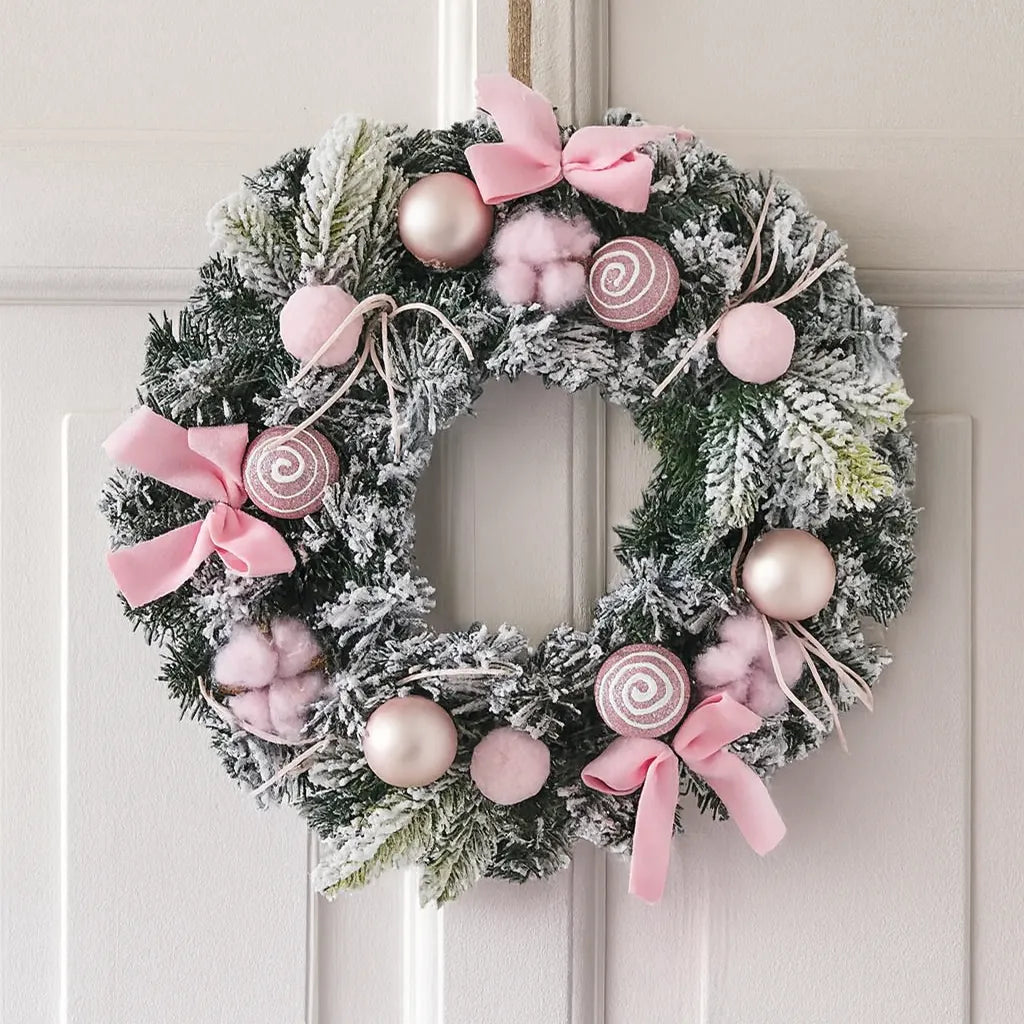 Couronne de Noël Rose