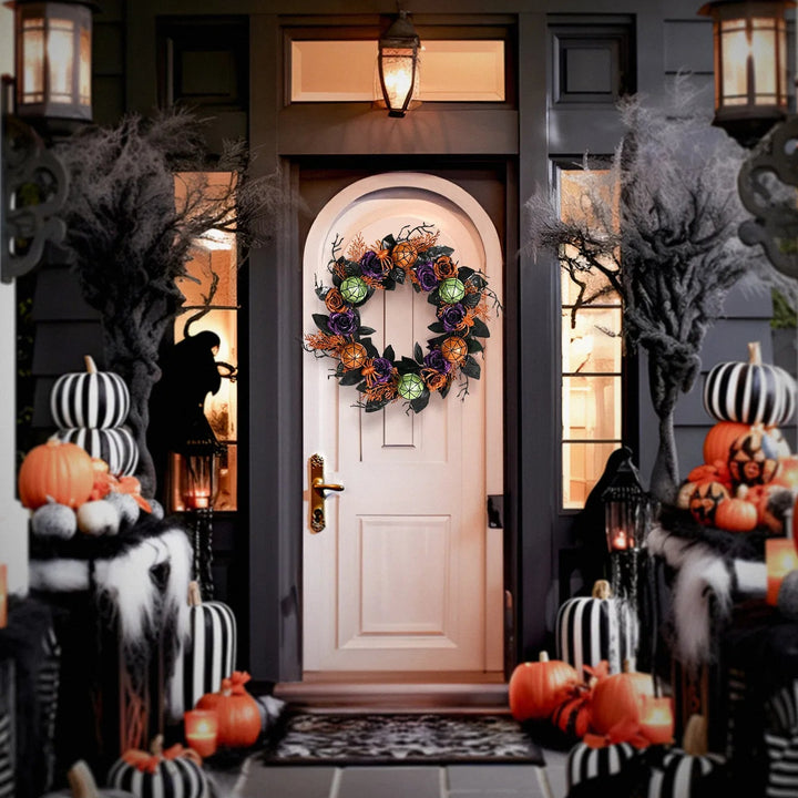 Couronne de Porte aux Couleurs Halloween