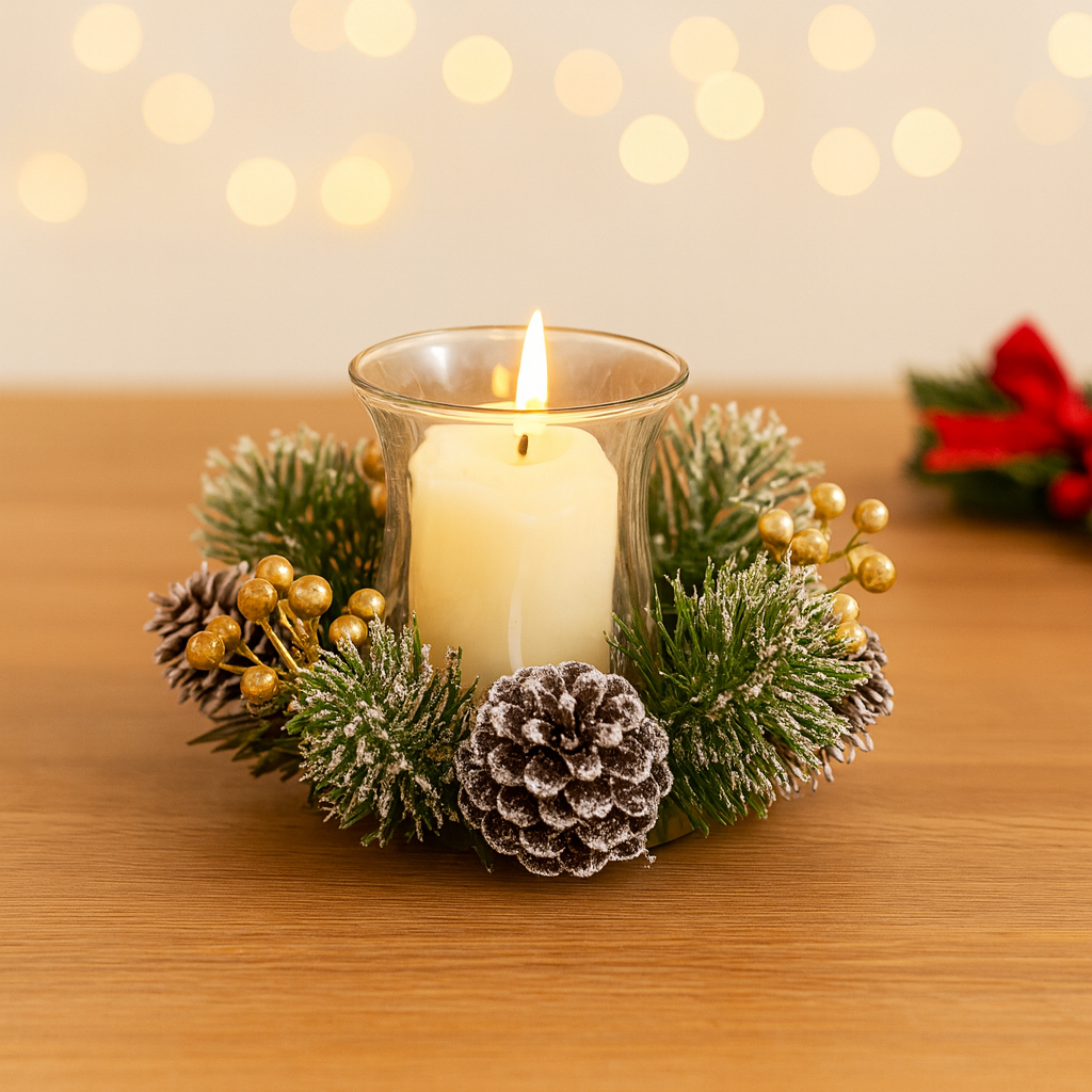 Couronne de Table Bougeoir Noël