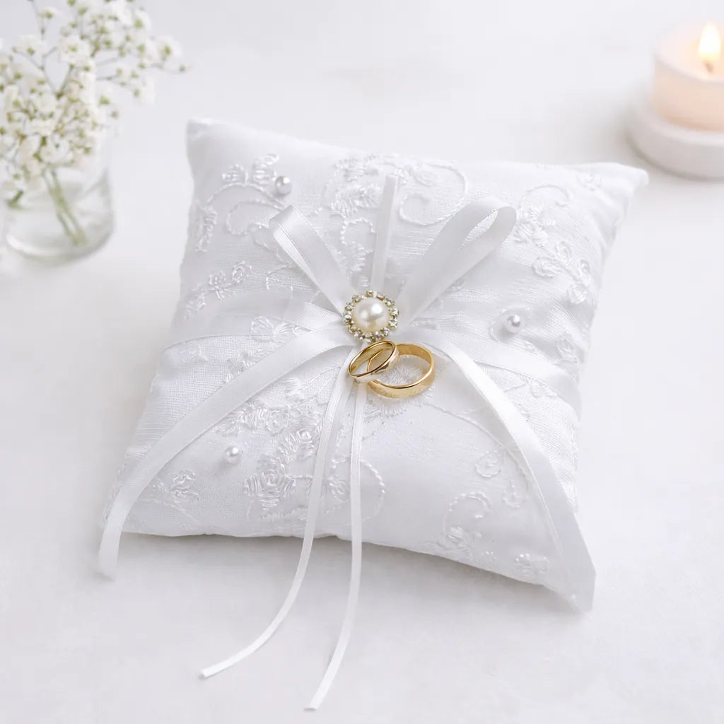 Coussin Alliance Blanc Brodé