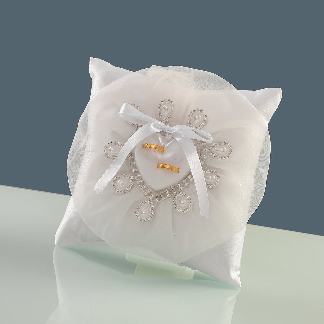 Coussin Alliance Blanc à Perles Chic