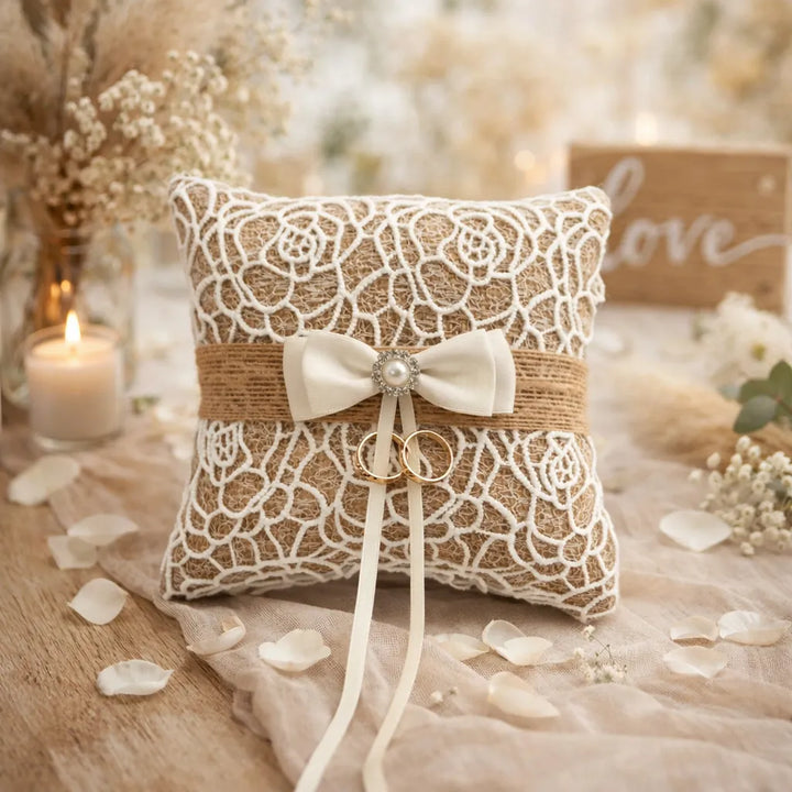 Coussin Alliance Boho en Jute