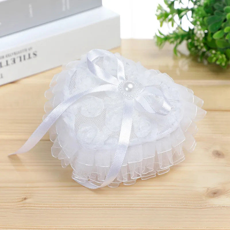 Coussin Alliance Cœur Blanc Minimaliste Chic