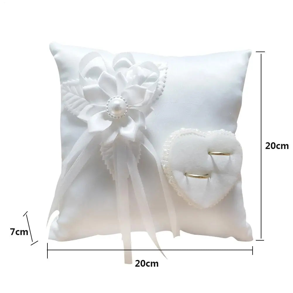 Coussin Alliances Mariage à Fleur Durable