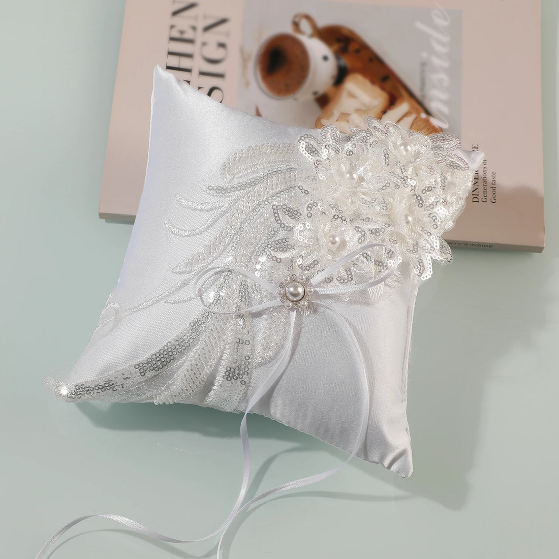 Coussin pour Bagues Mariages Raffiné Unique