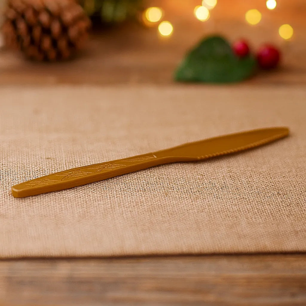 Couteaux Jetables Dorés 1