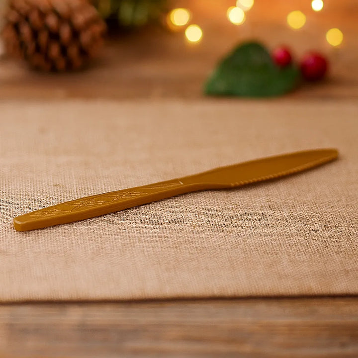 Couteaux Jetables Dorés 1