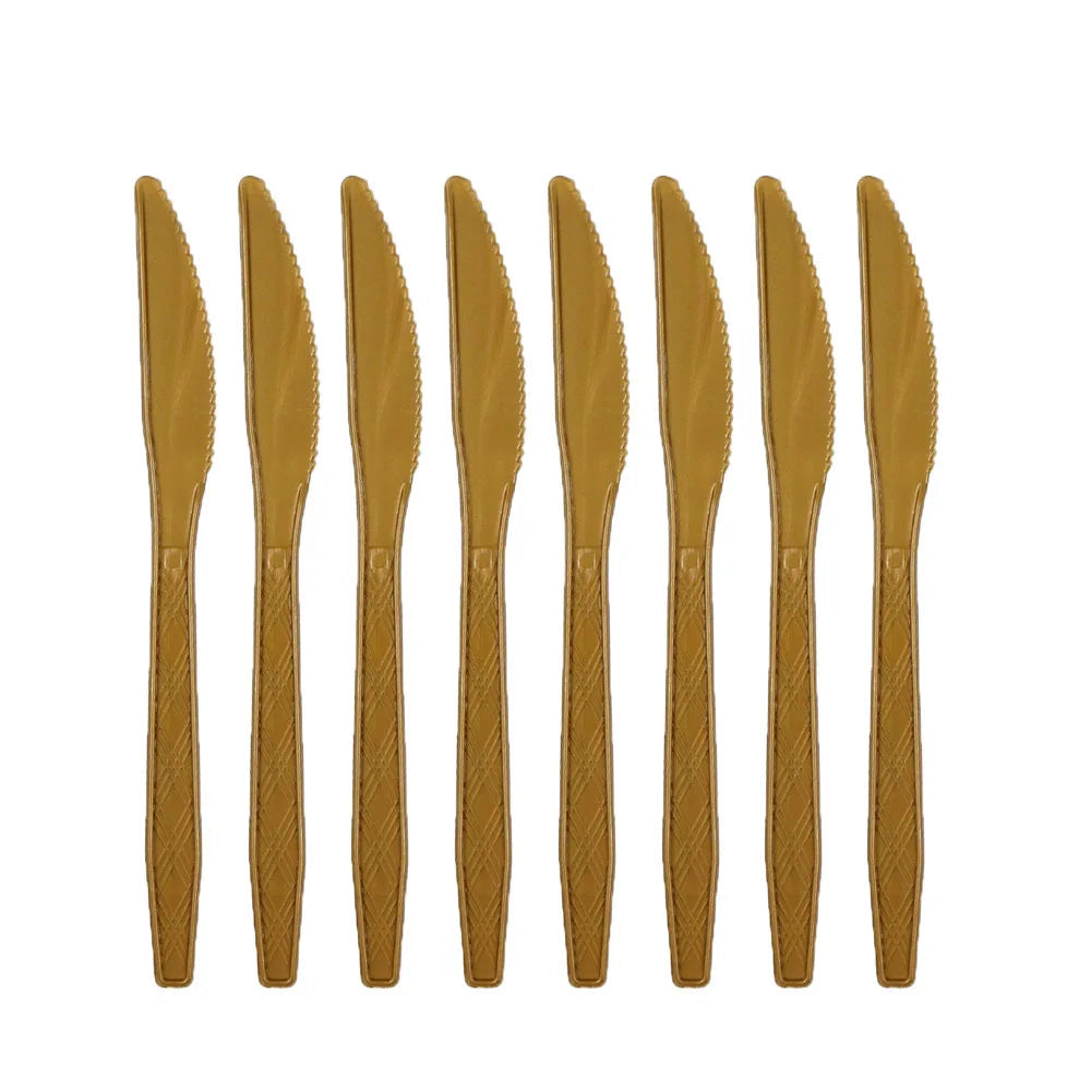 Couteaux Jetables Dorés