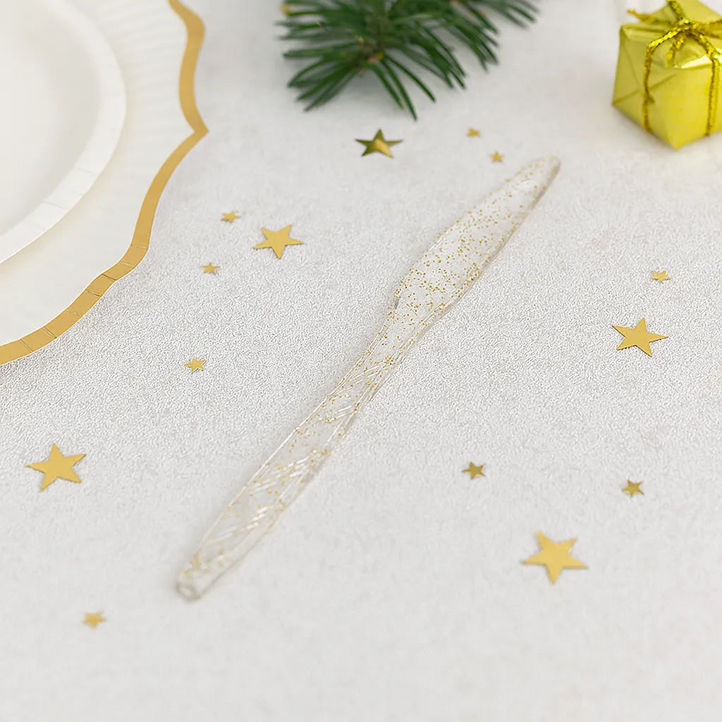 Couteaux Jetables Pailletés 1