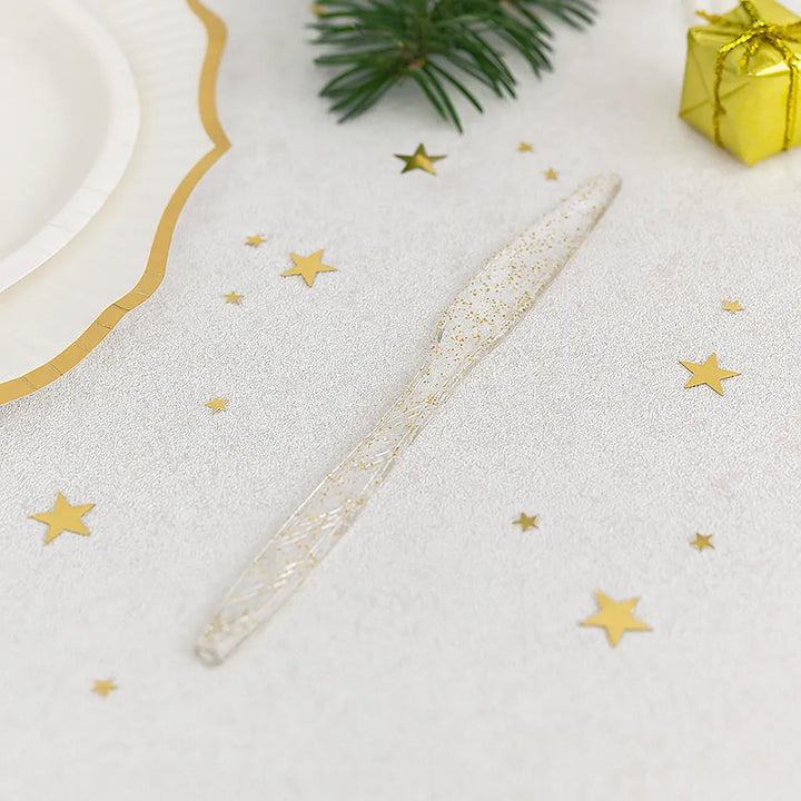 Couteaux Jetables Pailletés 1