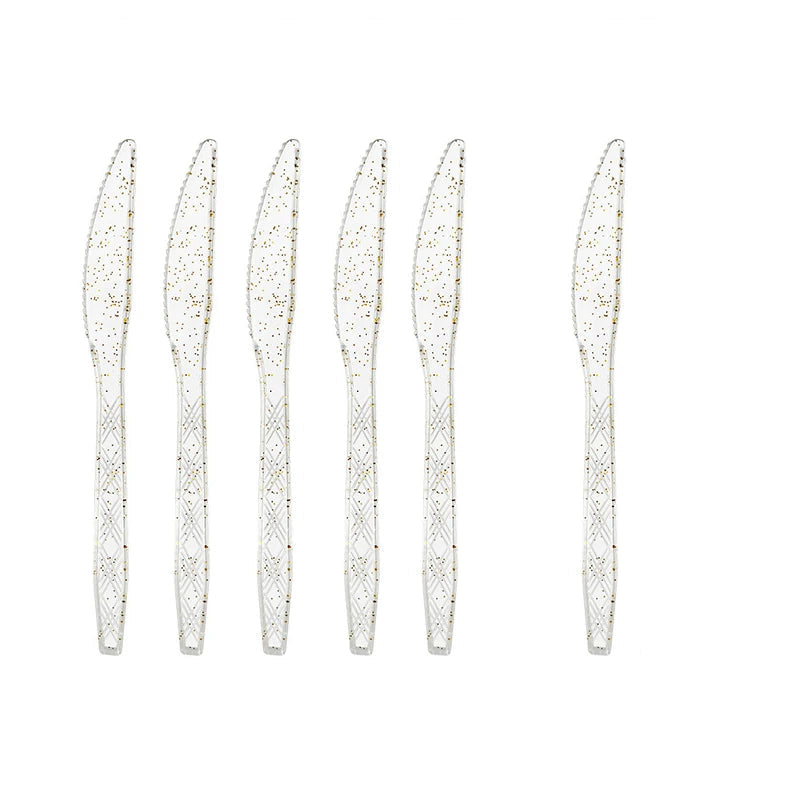 Couteaux Jetables Pailletés