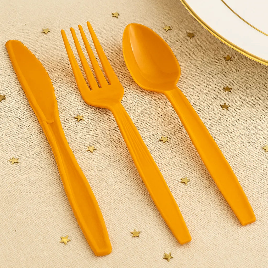 Couvert Jetable Orange1