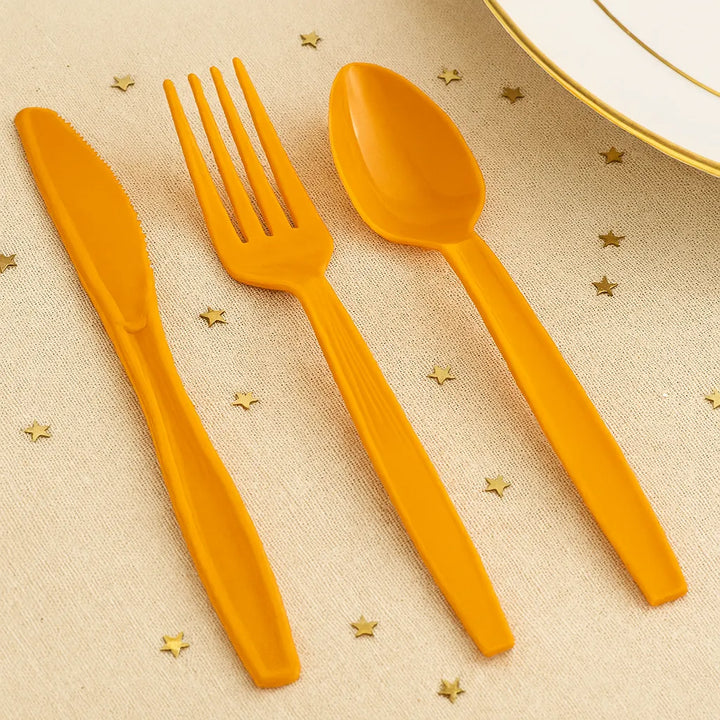 Couvert Jetable Orange1