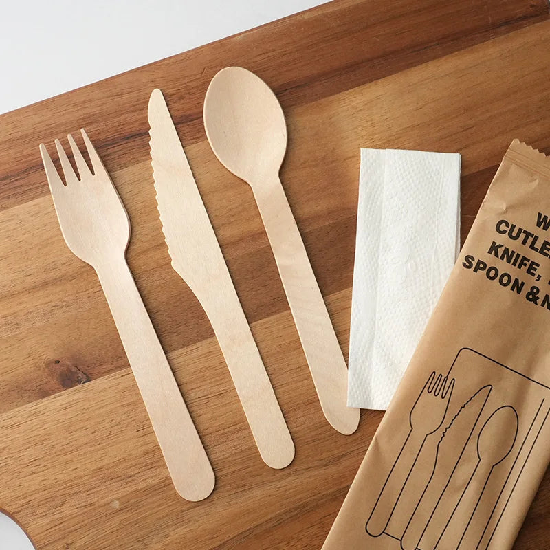 Couvert Jetable en Bois Biodégradable