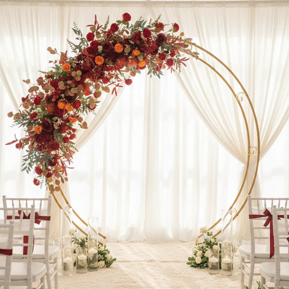 Croissant de Fleurs pour Arche Mariage