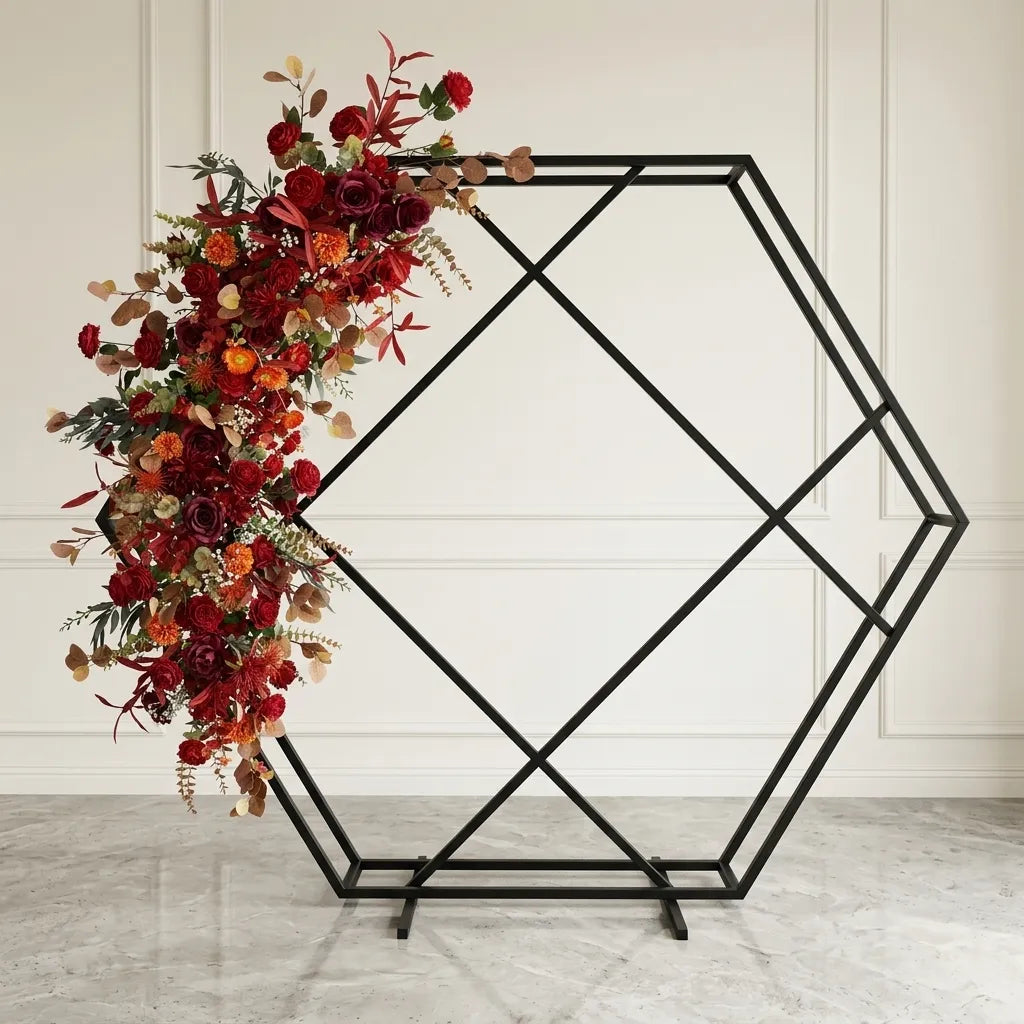 Croissant de Fleurs pour Arche Mariage Stylé