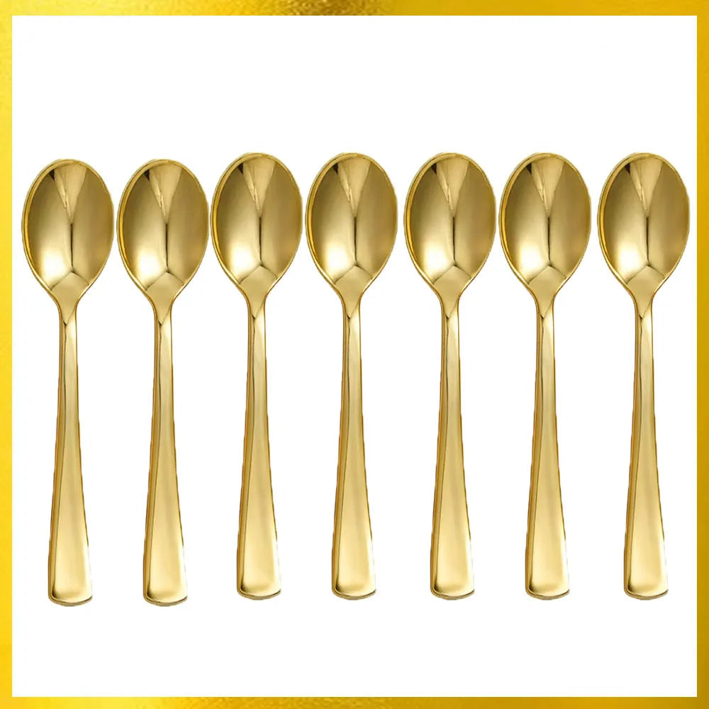 Cuillère Jetable Dorée