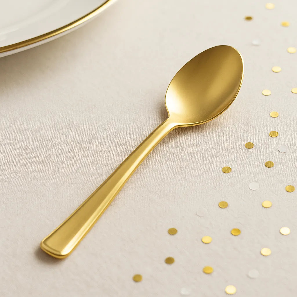 Cuillère Jetable Dorée1