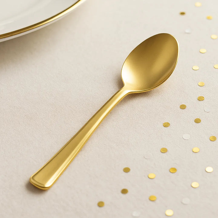 Cuillère Jetable Dorée1